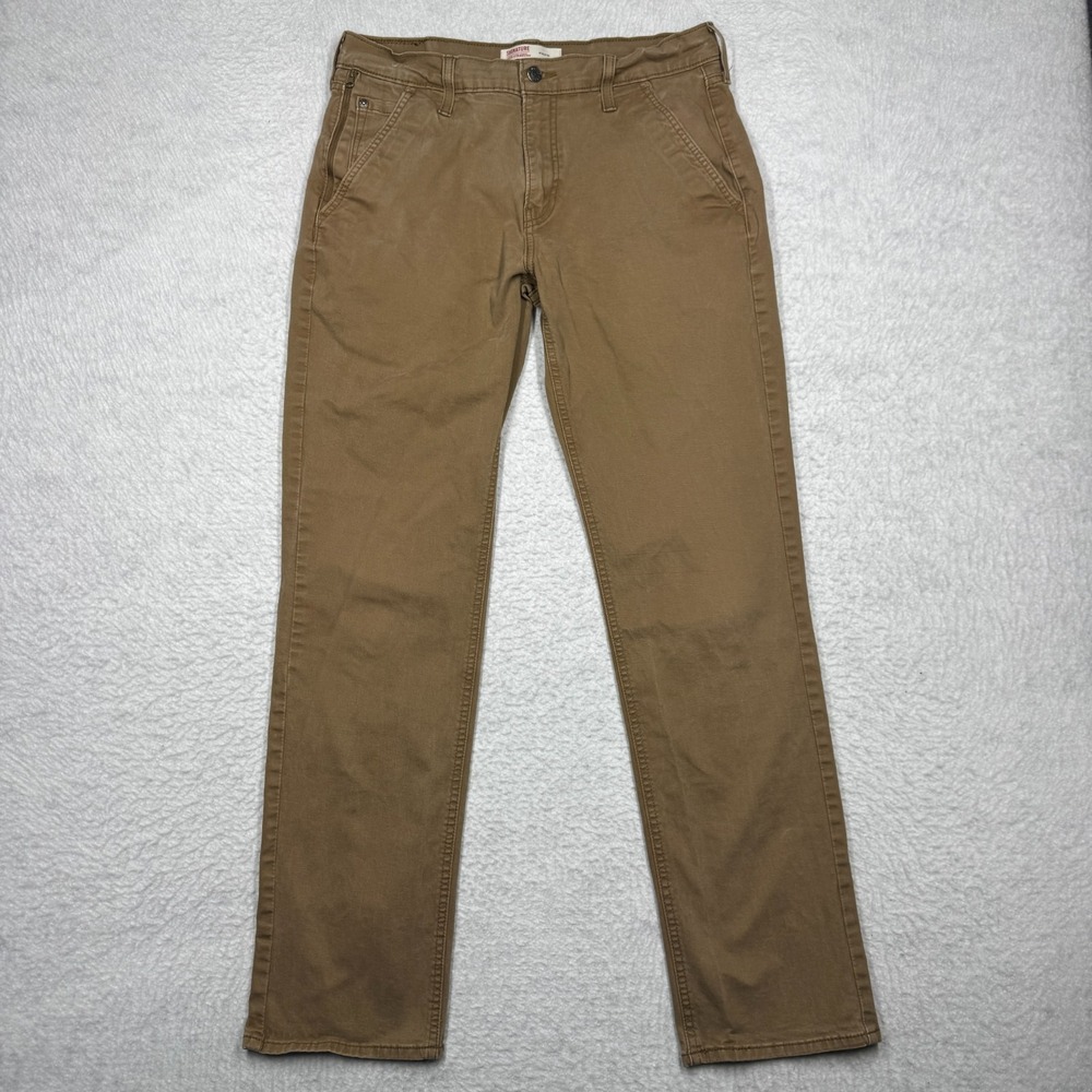 Signature Levi Strauss Athletic Fit Khaki Pants‎ Men's Size 32x34